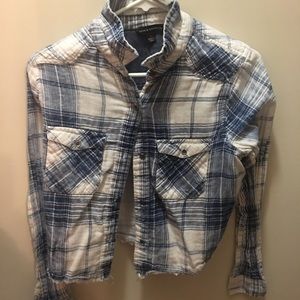 Flannel crop top